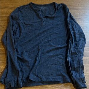 Patagonia Heather blue Long Sleeve Henley Shirt